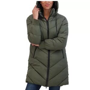 Sebby Juniors' 3/4 Puffer Jacket with Hood, women’s jacket coat